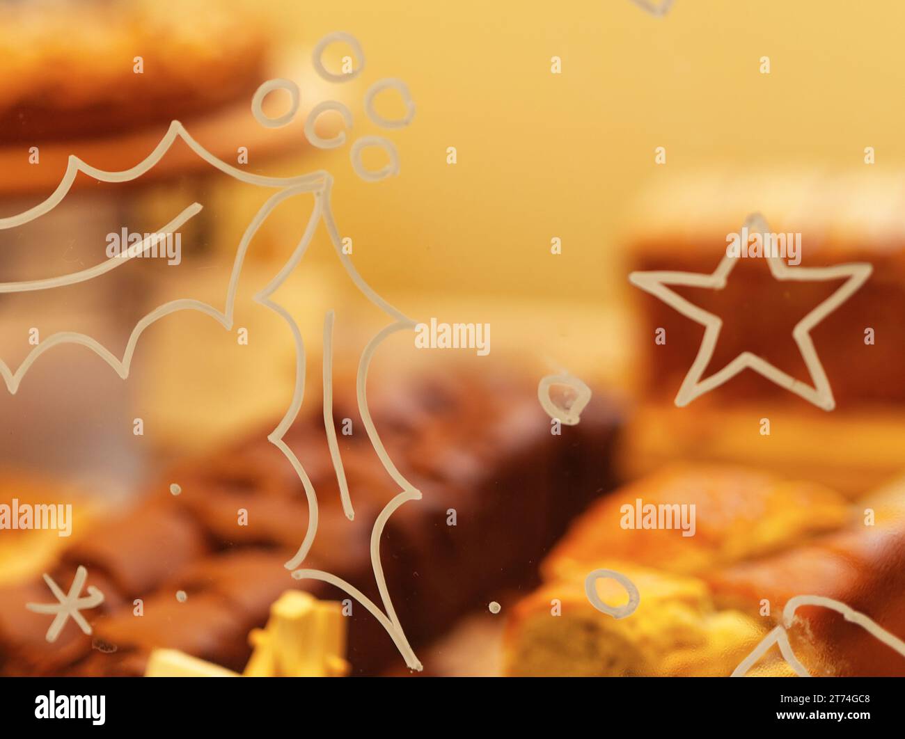 Panetteria decorata con disegni natalizi, Salisburgo, Austria Foto Stock