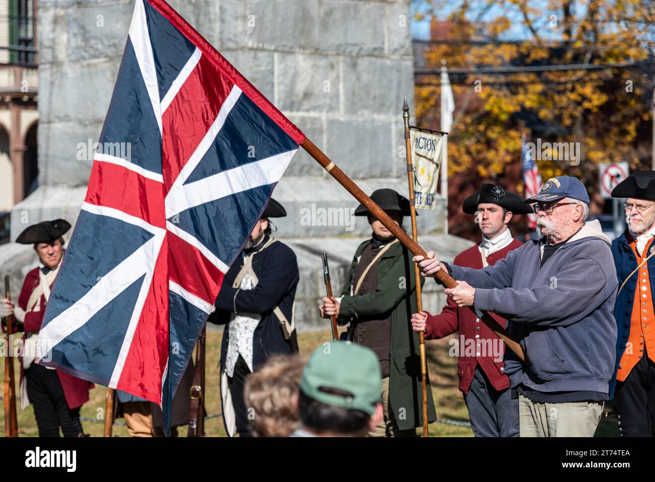 La cerimonia annuale di Acton si tiene nell'Acton Center di fronte al Municipio. Foto Stock