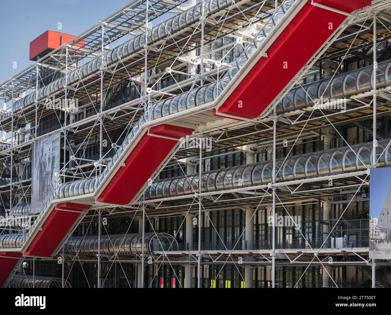 Vista dettagliata del Centre Georges Pompidou, Parigi, Francia Foto Stock