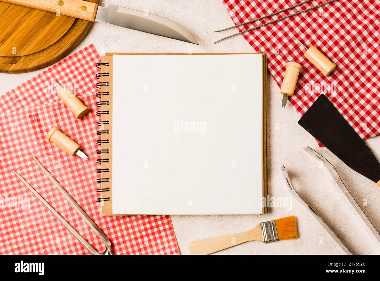 Strumenti di grigliatura vuoti per notebook Foto Stock