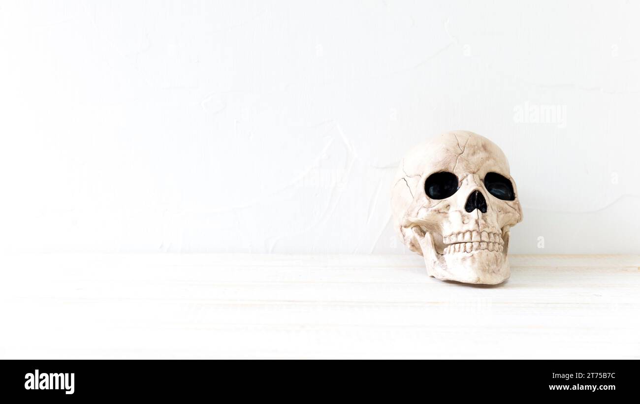 Teschio spettrale halloween Foto Stock