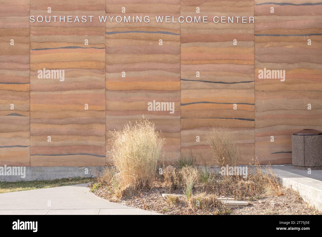 Centro di accoglienza del Wyoming e sosta di riposo. Foto Stock