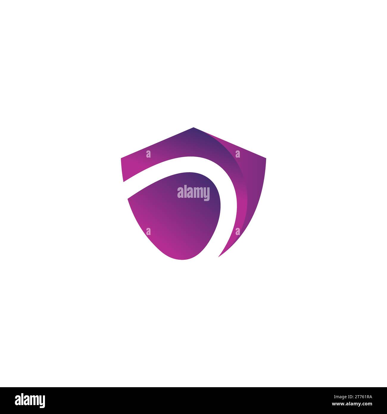 Logo D Shield. Vettore logo Shield Abstract Illustrazione Vettoriale