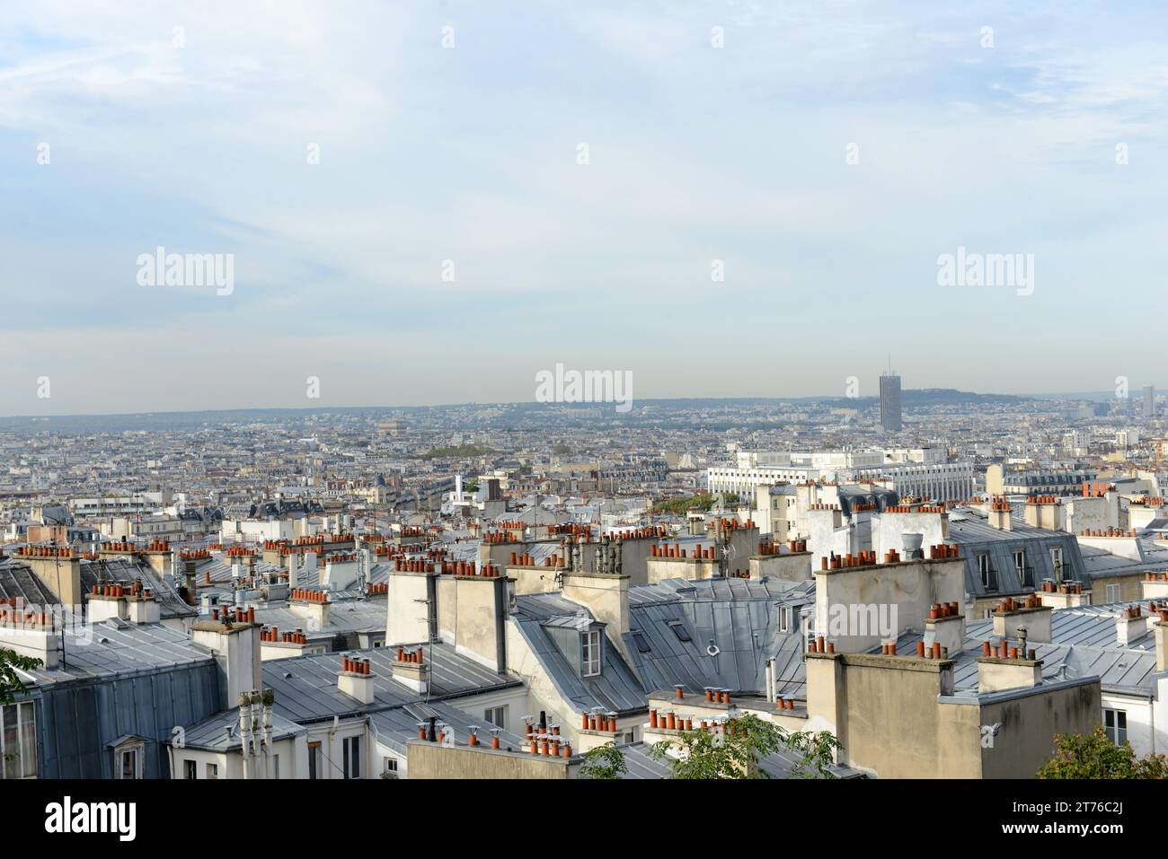 Vista sulla città da Montmartre a Parigi, Francia. Foto Stock
