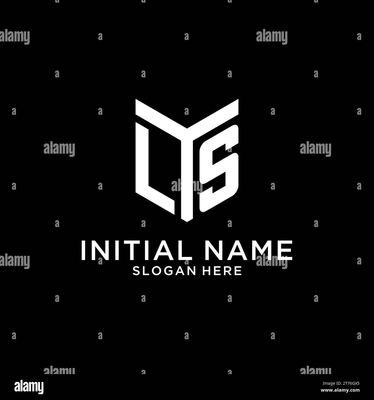 Logo iniziale dello specchio LS, monogramma creativo grassetto grafica vettoriale dello stile di progettazione iniziale Illustrazione Vettoriale