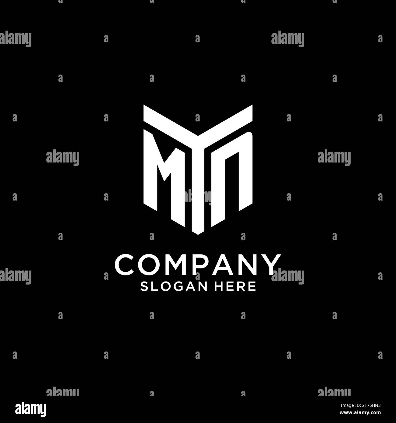 Logo iniziale MN mirror, monogramma creativo grassetto grafica vettoriale iniziale stile design Illustrazione Vettoriale