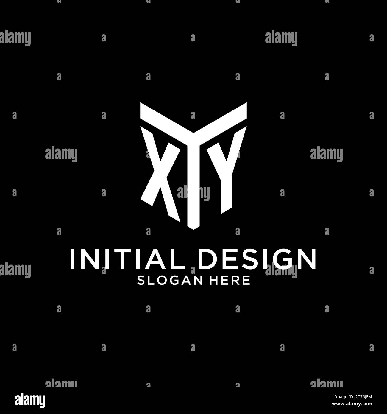 Logo iniziale XY mirror, monogramma creativo grassetto grafica vettoriale iniziale stile design Illustrazione Vettoriale
