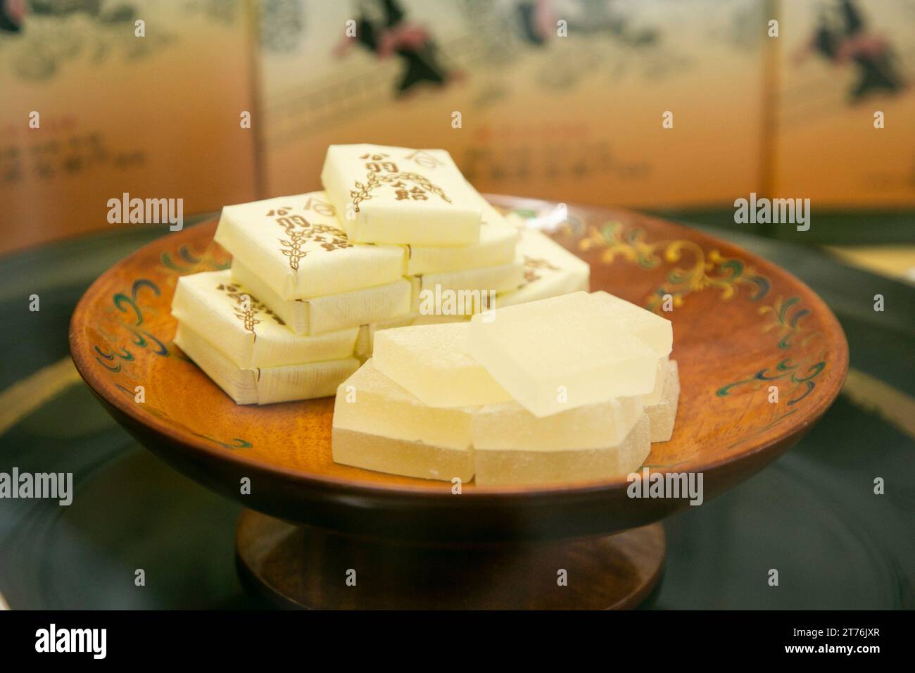 Joetsu, Giappone; 1 ottobre 2023: Takahashi Magozaemon è il negozio di caramelle più antico del Giappone. Foto Stock