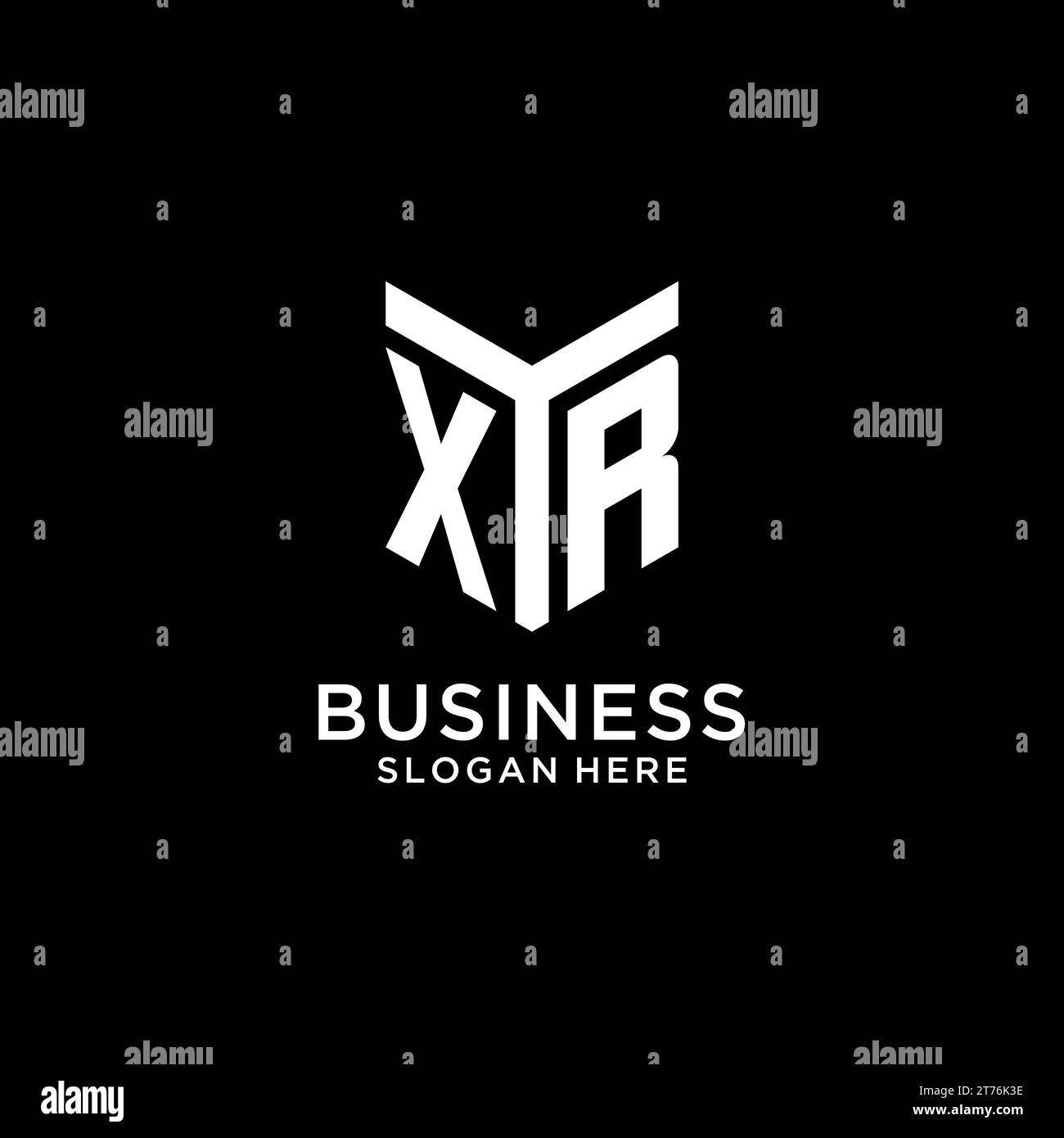 Logo iniziale XR mirror, monogramma creativo grassetto grafica vettoriale iniziale stile design Illustrazione Vettoriale