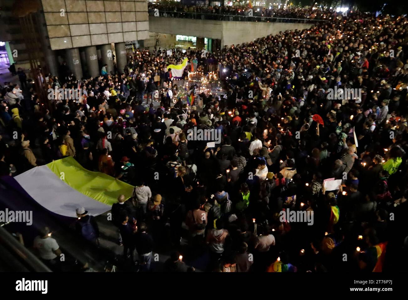 Non esclusiva: 13 novembre 2023, città del Messico, Messico: Le proteste della comunità LGBTTTI + per chiedere chiarimenti sulla morte del magistrato Jesus Ociel Foto Stock