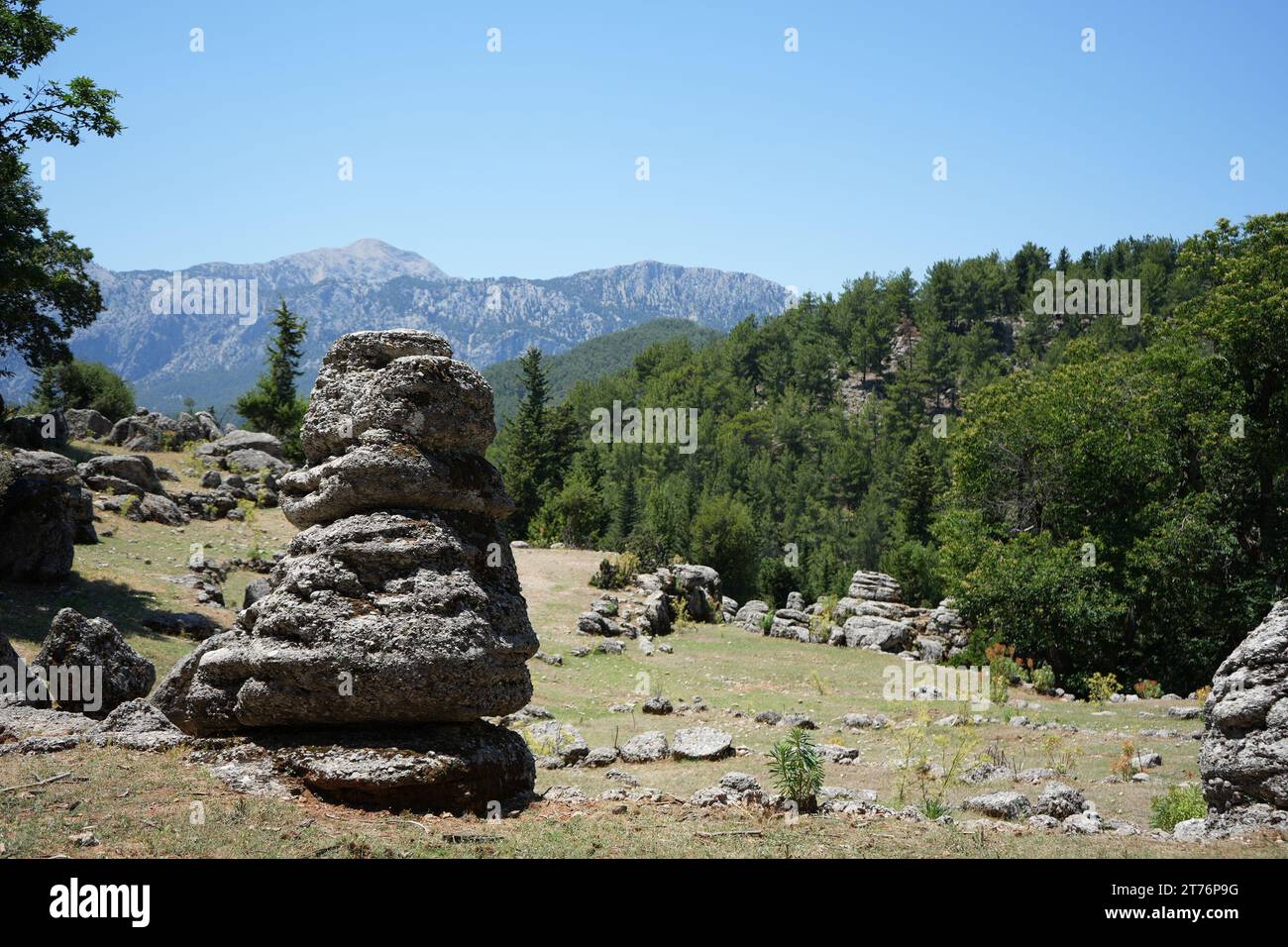 Alanya, Turchia - 2 luglio 2022: Splendida natura turca vicino a tazi kanyon. Foto Stock