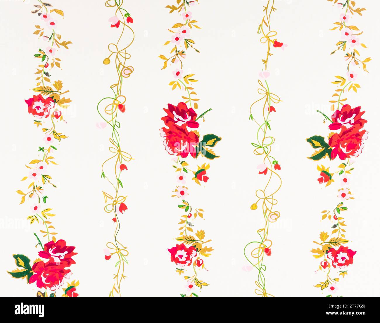 sfondo in carta rosa rossa decorativa vintage Foto Stock