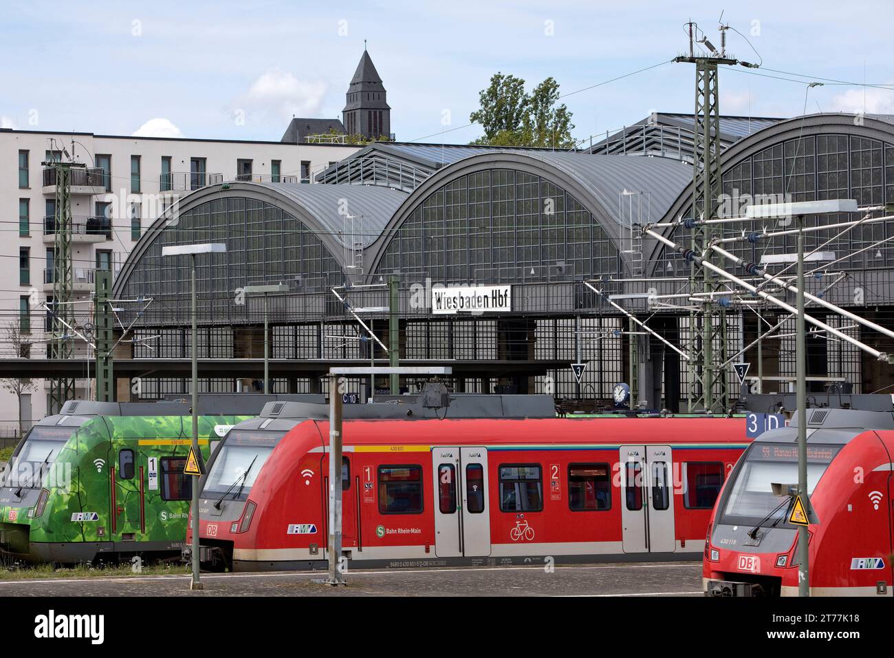 Stazione centrale, Germania, Assia, Wiesbaden Foto Stock