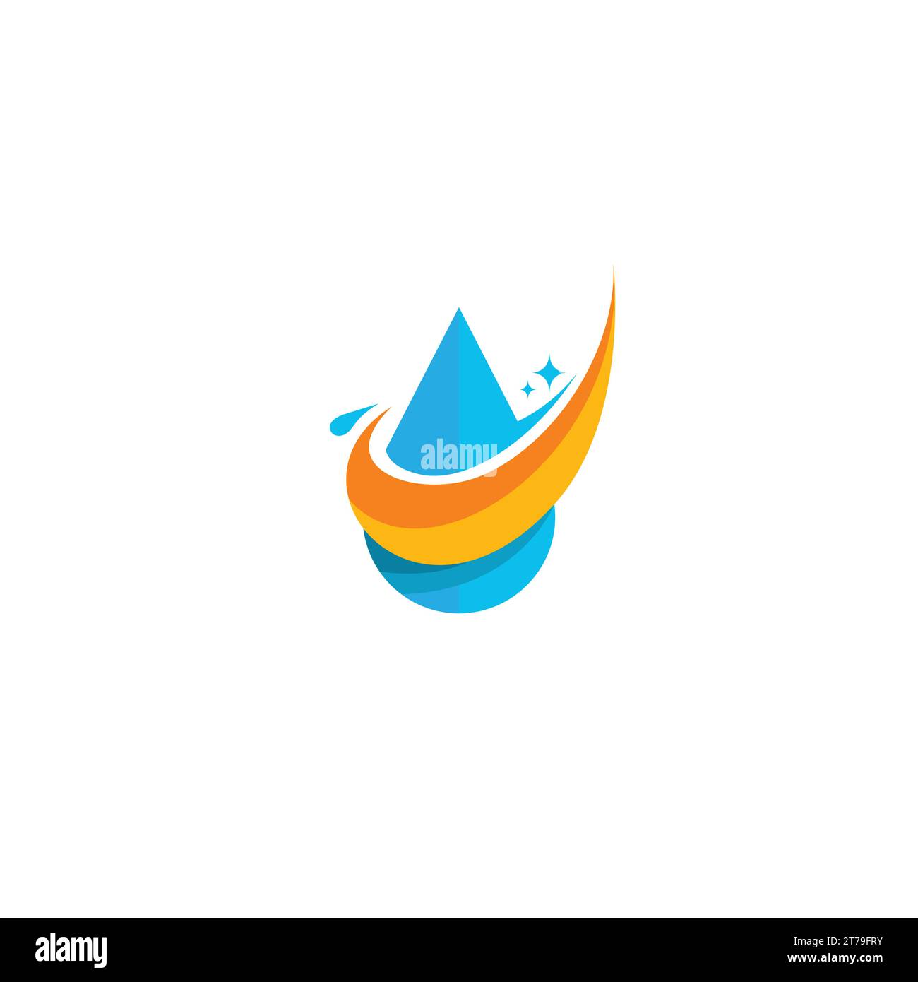 Logo Water Abstract Modern Illustrazione Vettoriale