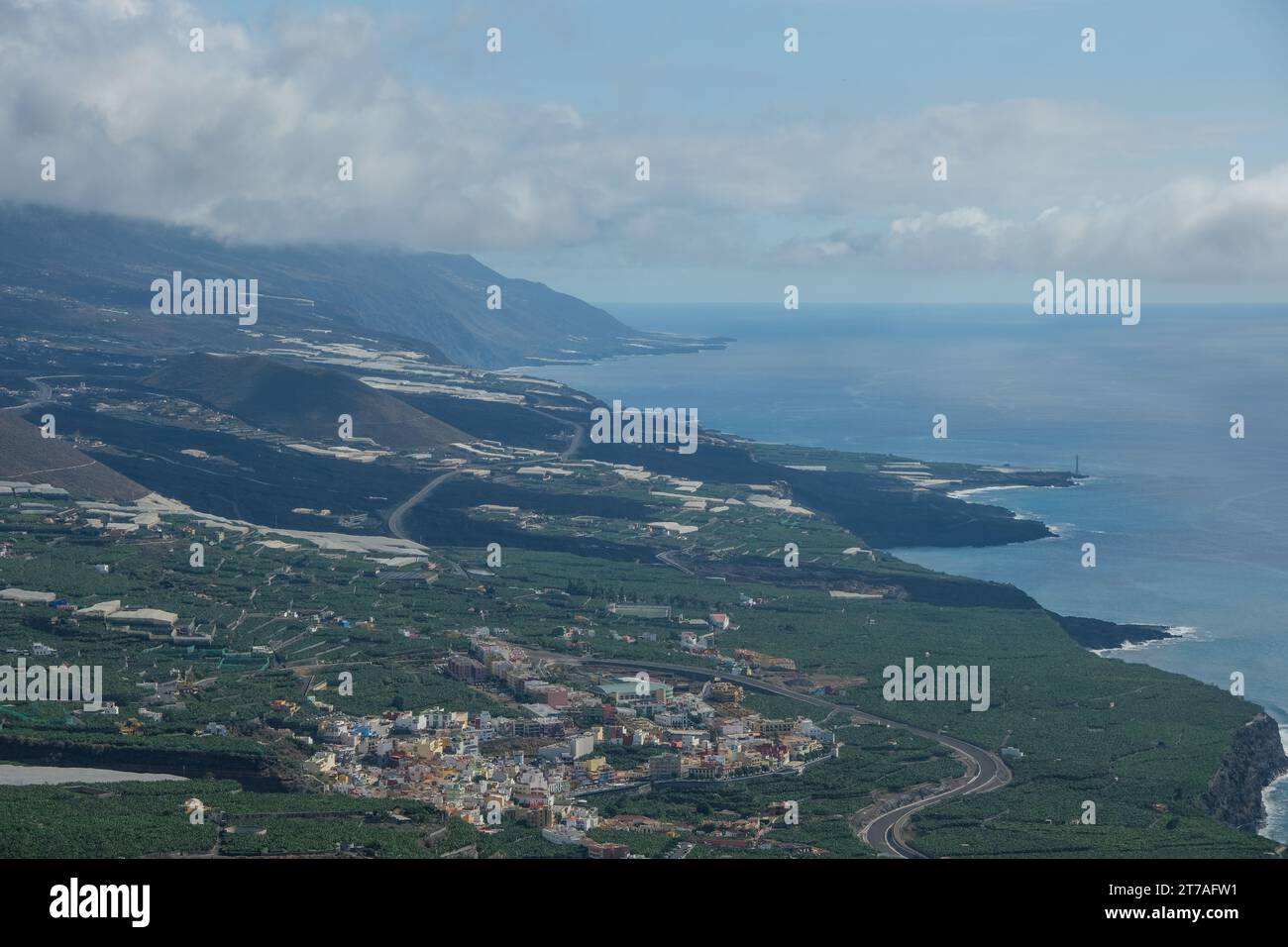 El Time Lookout, la Palma: Un panorama mozzafiato situato a un'altitudine di circa 600 metri. Il Mirador del Time fornisce una delle più avanzate spe Foto Stock