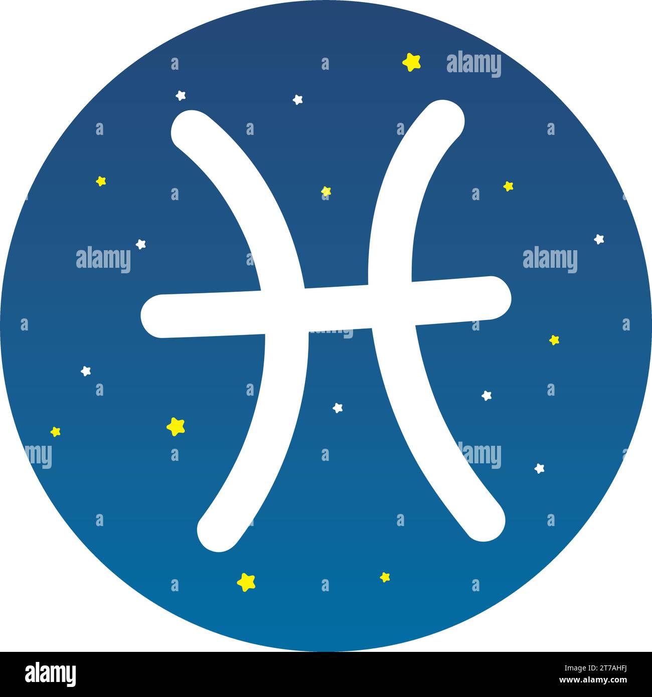 pesci isolati simbolo zodiacale colorato vettore Illustrazione Vettoriale