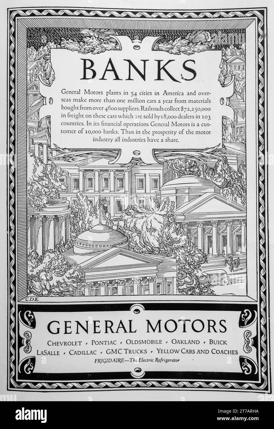 1927 General Motors - Banks ad Foto Stock