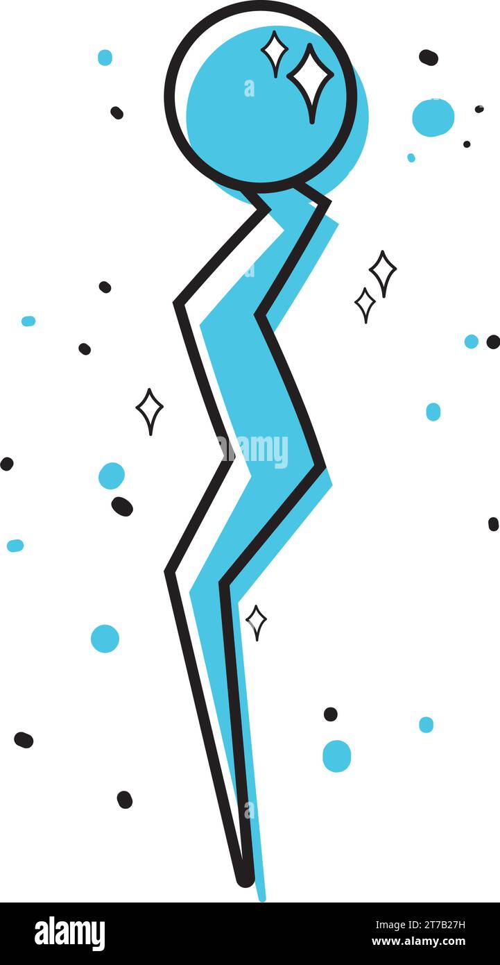 Icona magica del personale isolato Vector Illustrazione Vettoriale