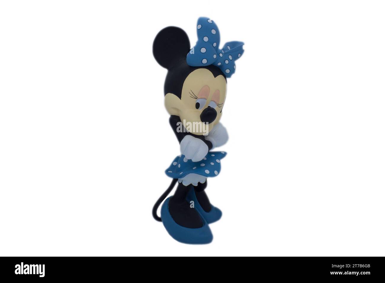 Minnie mouse su uno sfondo bianco isolato. Foto Stock