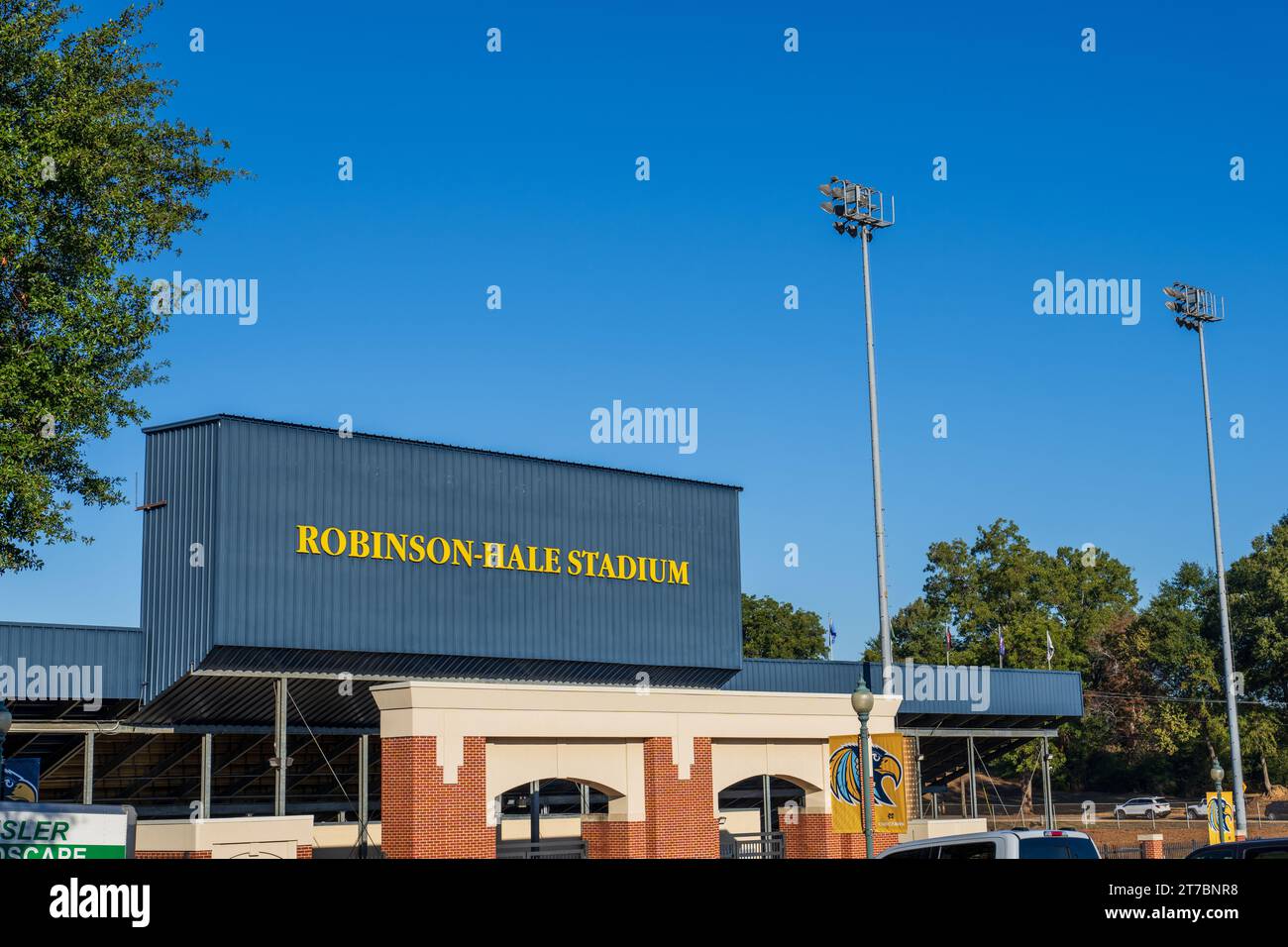 Clinton, Mississippi - 18 ottobre 2023: Robinson-Hale Stadium al Mississippi College Foto Stock