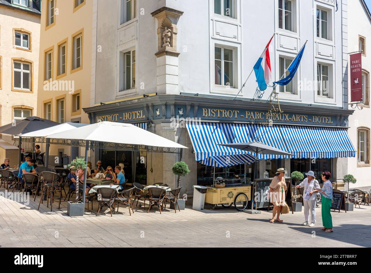 Bistrot Parc Beaux Arts Hotel Cafe, Rue Sigefroi, Ville Haute, città di Lussemburgo, Lussemburgo Foto Stock