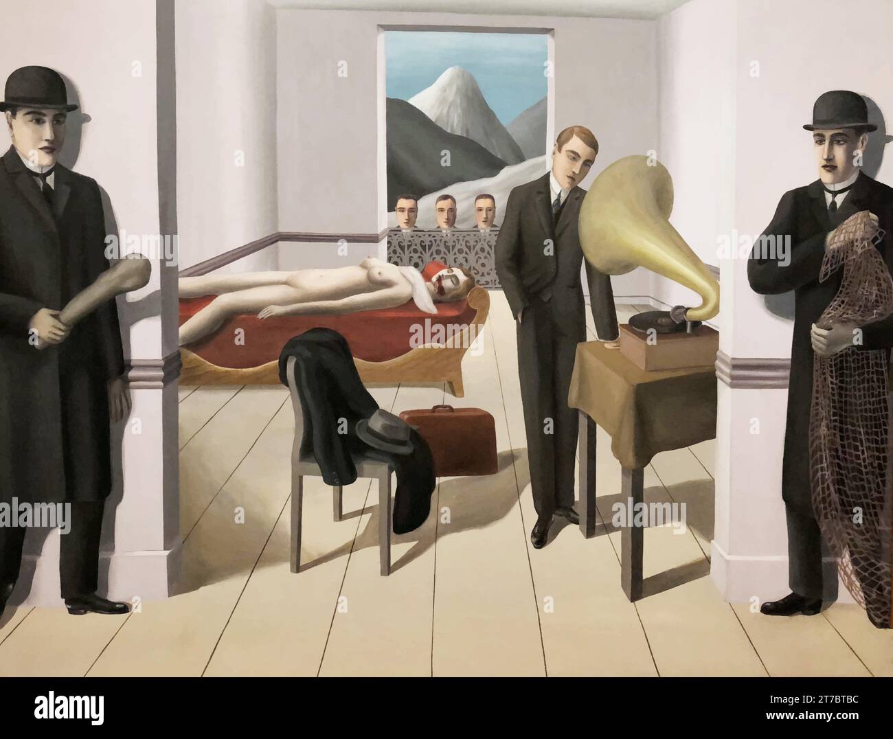 The Menaced Assassin, 1927 – René Magritte Illustrazione Vettoriale