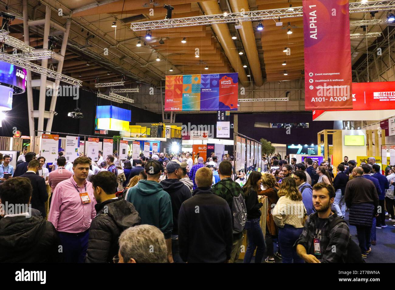 Lisboa, Portogallo. 14 novembre 2023. Sede del Web Summit 2023 presso l'Altice Arena di Lisbona. (Foto di Miguel Reis/SOPA Images/Sipa USA) credito: SIPA USA/Alamy Live News Foto Stock