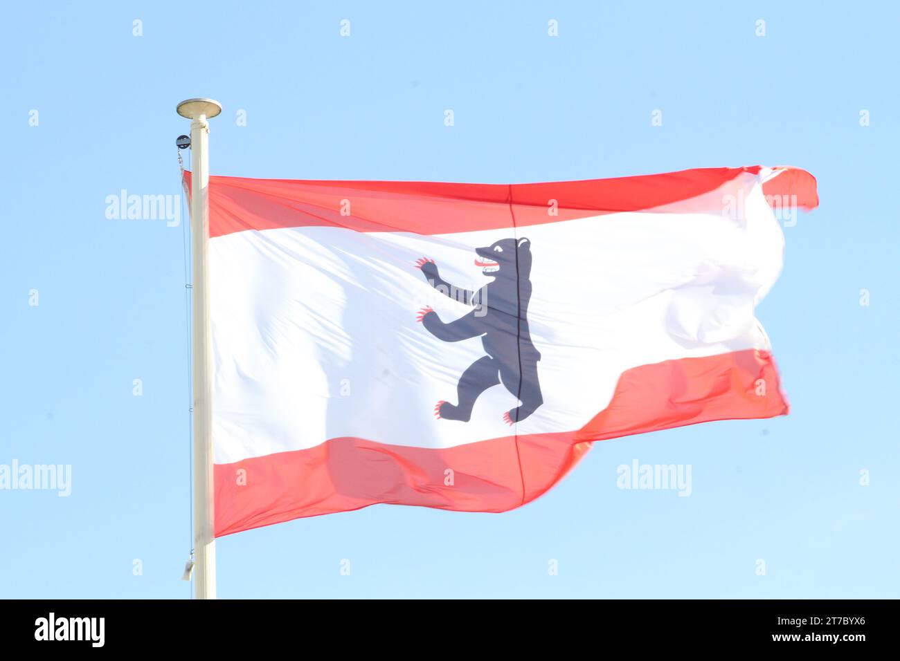 18 marzo 2018; Berlino, Germania. Bandiera di Berlino. Foto Stock