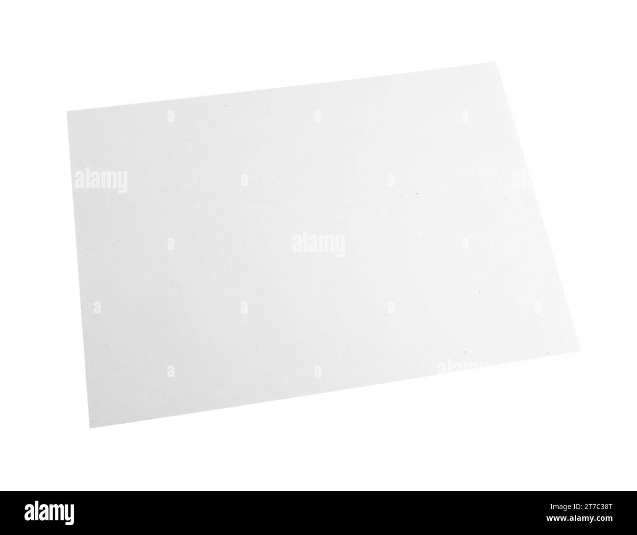 Foglio di carta pergamena isolato su bianco Foto Stock