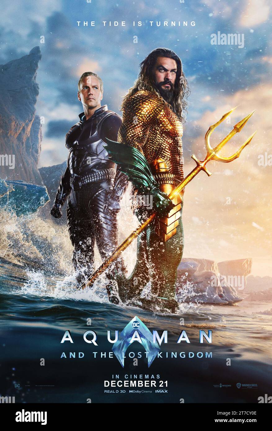 DATA DI USCITA: 22 dicembre 2023. TITOLO: Beckham. STUDIO: Warner Bros. DIRETTORE: James Wan. TRAMA: Aquaman bilancia i suoi doveri come re e come membro della Justice League, il tutto mentre pianifica un matrimonio. Black Manta è alla ricerca della tecnologia atlantidea per aiutare a ricostruire la sua armatura. ORM complotta per sfuggire alla sua prigione atlantidea. PROTAGONISTA: PATRICK WILSON nel ruolo di Orm, JASON MOMOA nel ruolo di Aquaman. (Immagine di credito: © Warner Bros/Entertainment Pictures/ZUMAPRESS.com) SOLO PER USO EDITORIALE! Non per USO commerciale! Foto Stock
