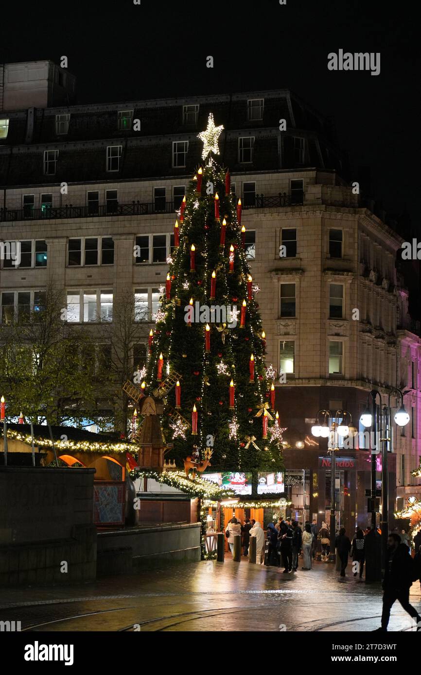 Decorazioni natalizie a Victoria Square, Birmingham Foto Stock