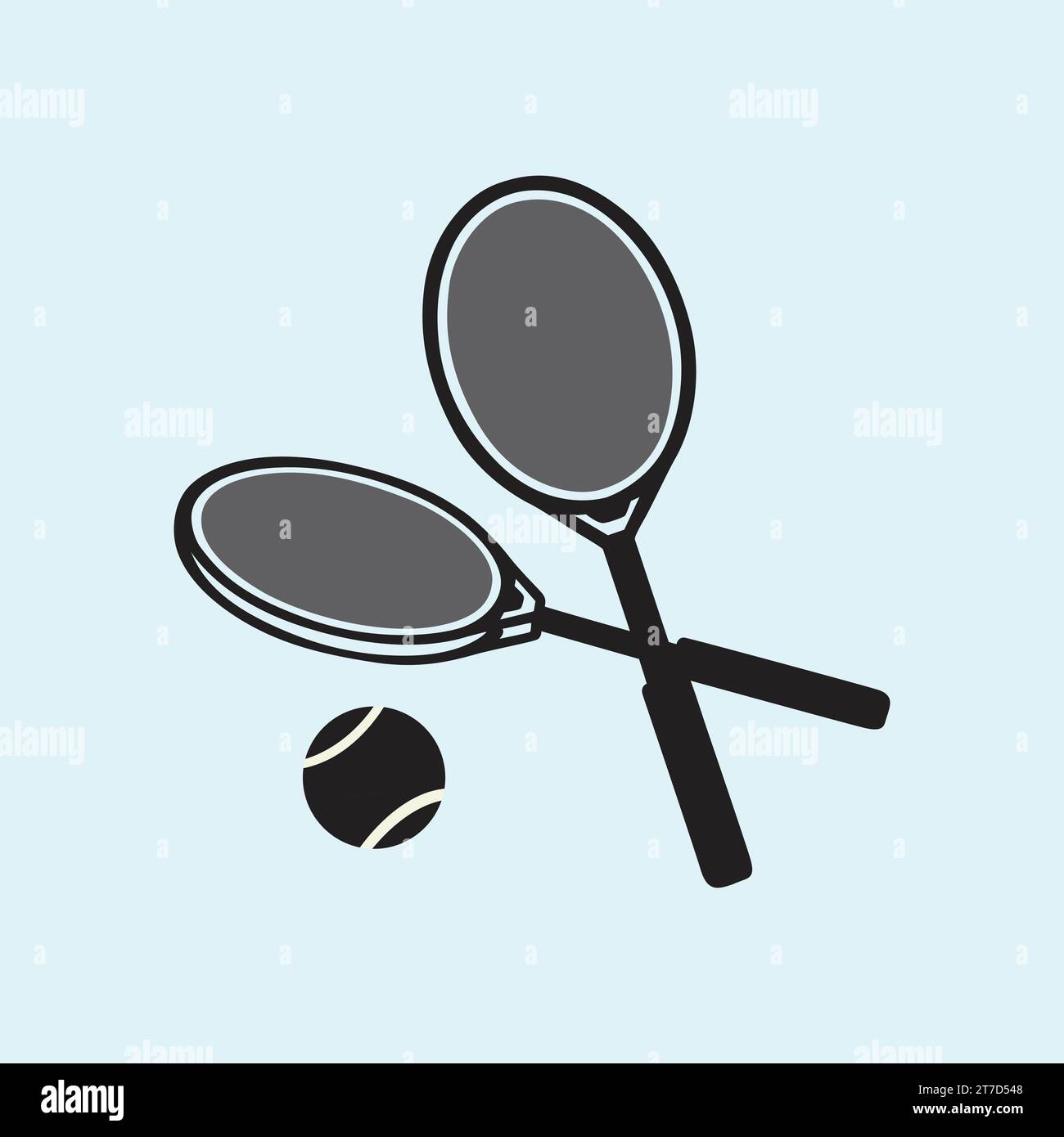 palla da tennis e racchetta in formato vettoriale Illustrazione Vettoriale