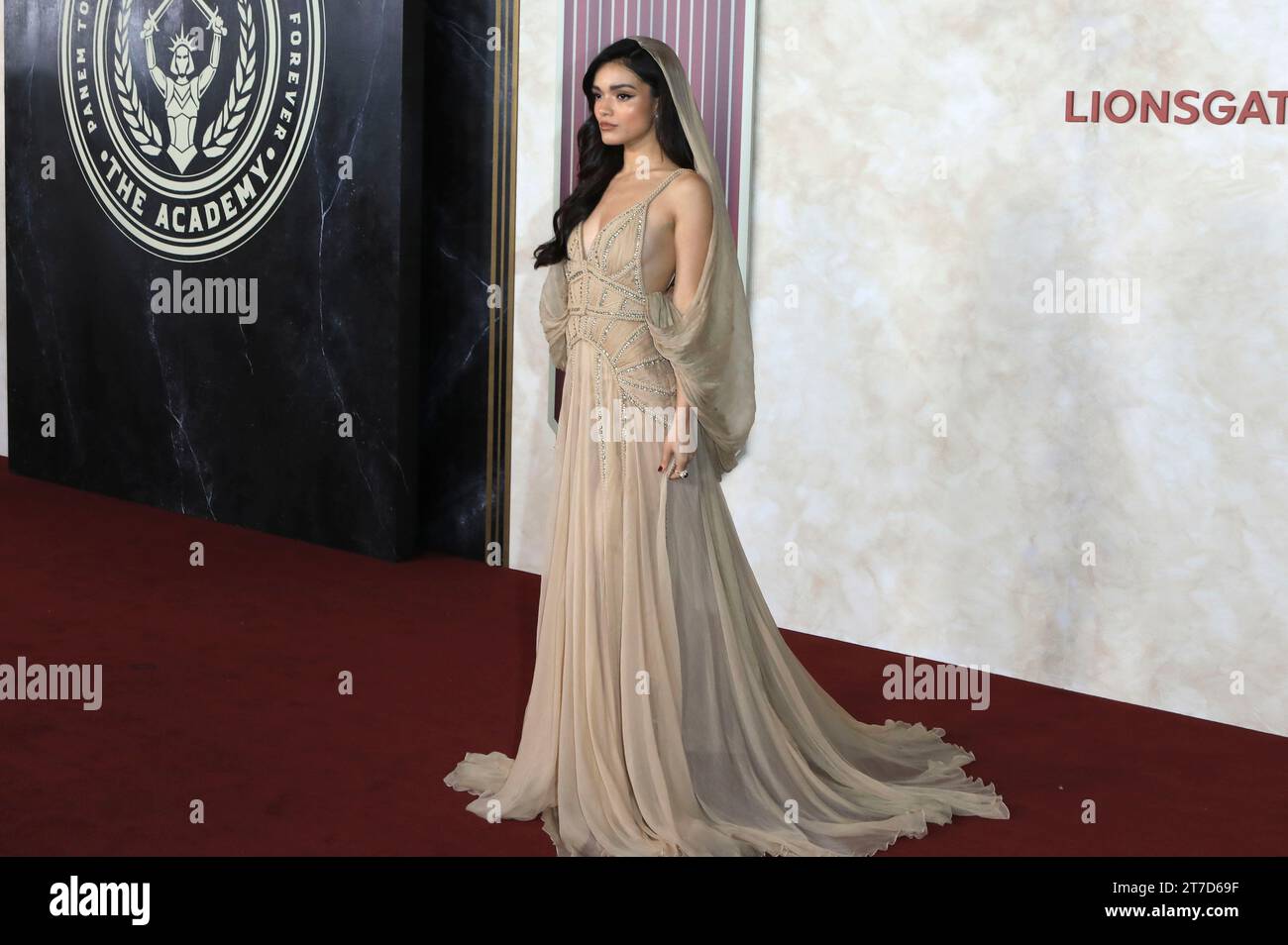 Rachel Zegler bei der Premiere des Kinofilms 'The Hunger Games: The Ballad of Songbirds & Snakes / Die Tribute von Panem - The Ballad of Songbirds and Snakes' im TCL Chinese Theatre. Los Angeles, 13.11.2023 Foto Stock