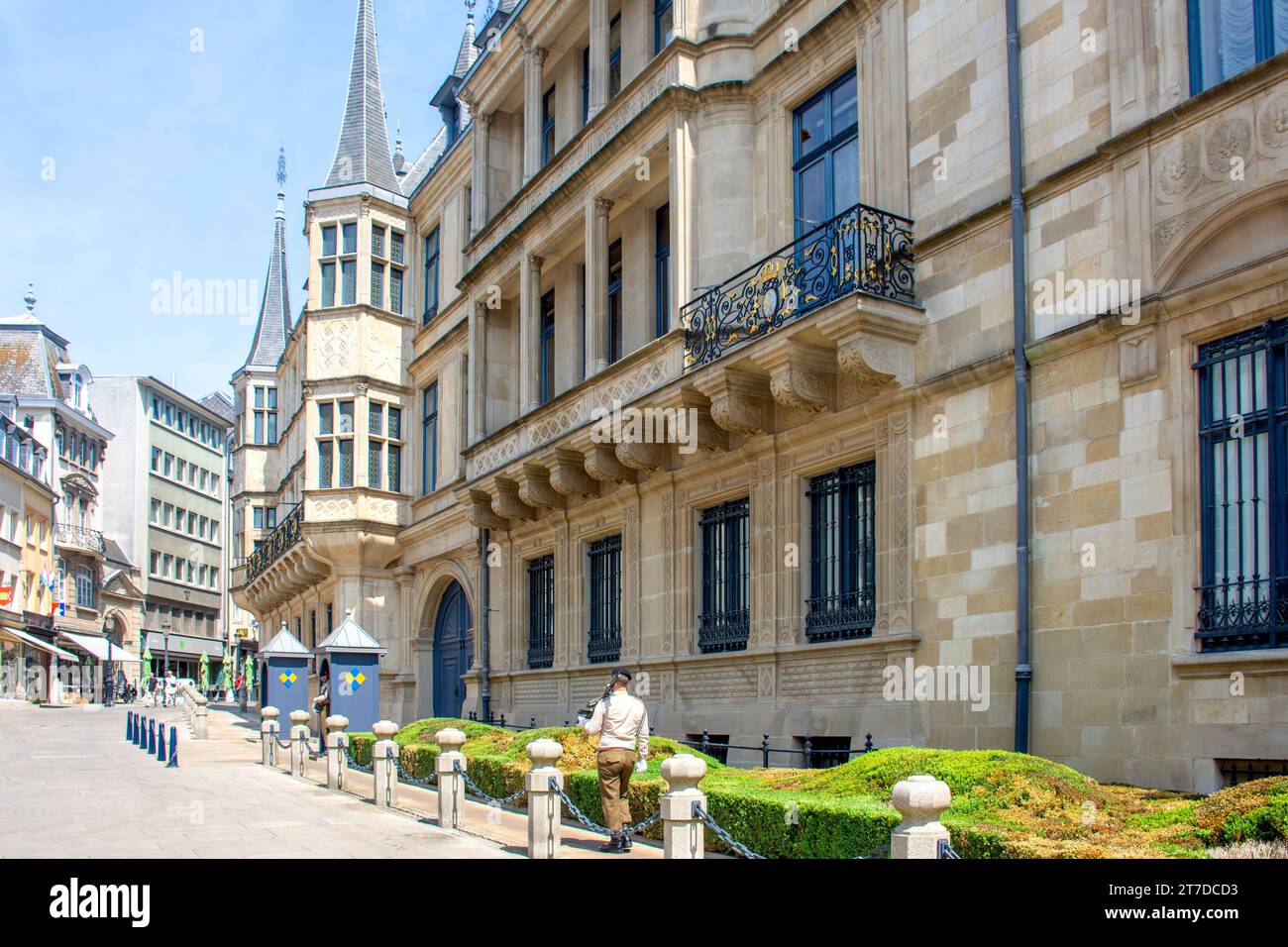 Palais Grand-Ducal, Rue du Marché-aux-Herbes, Ville Haute, città di Lussemburgo, Lussemburgo Foto Stock