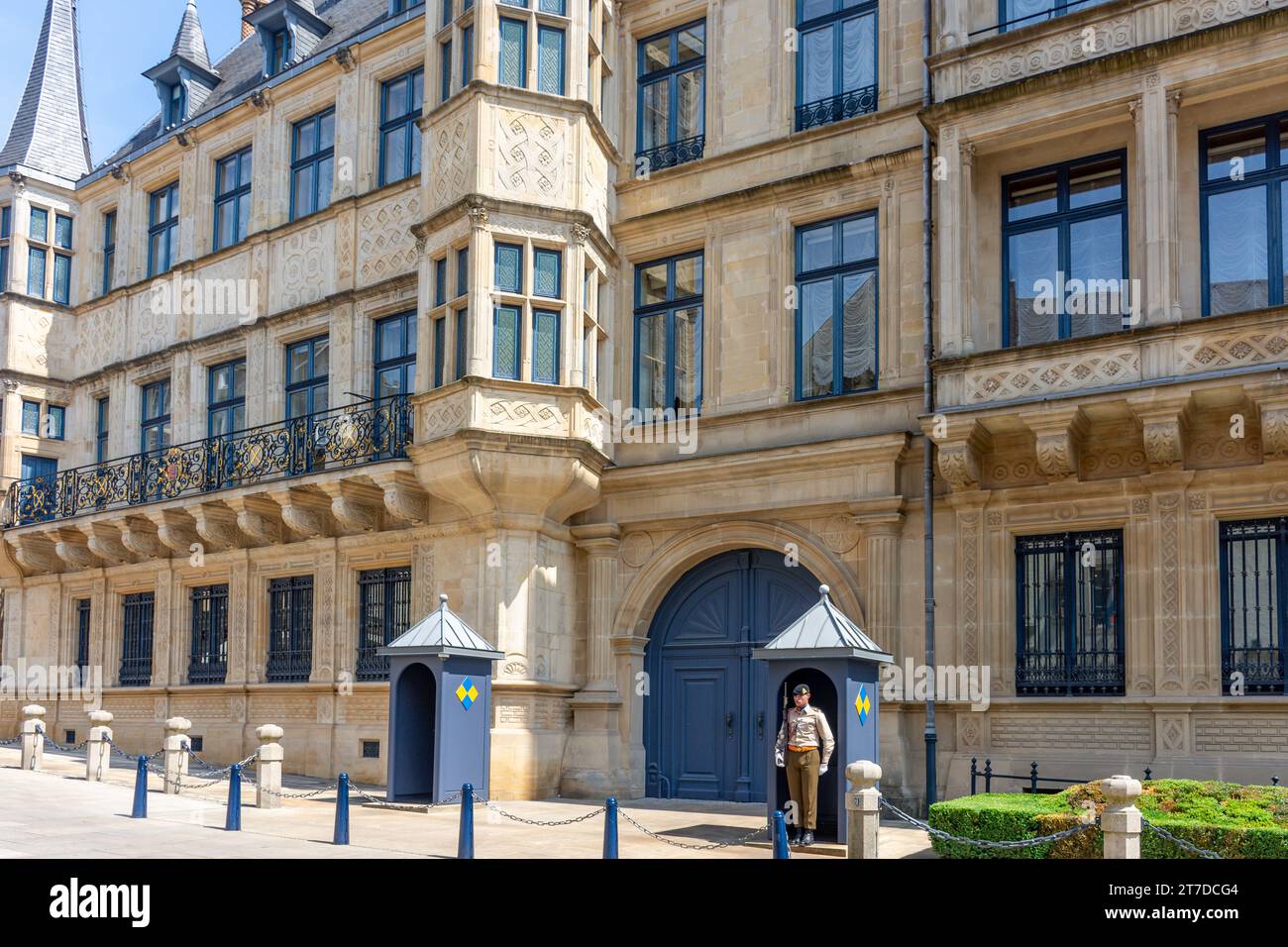 Palais Grand-Ducal, Rue du Marché-aux-Herbes, Ville Haute, città di Lussemburgo, Lussemburgo Foto Stock