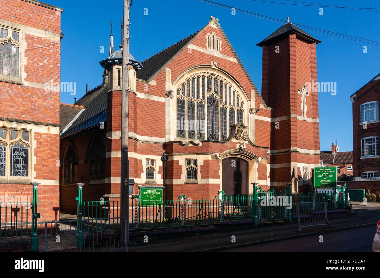 Mill Road Baptist Church, Wellingborough, Northamptonshire, Regno Unito Foto Stock