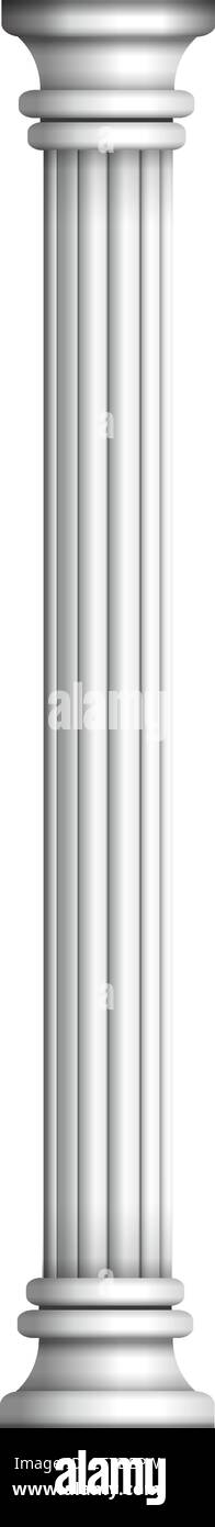 Illustrazione a colonna in marmo bianco classico Illustrazione Vettoriale