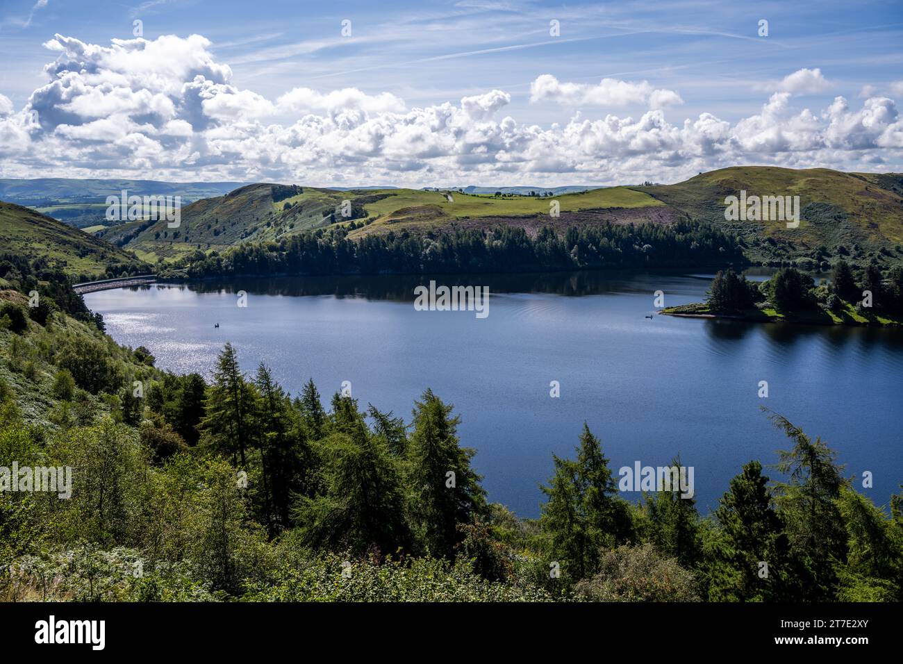 Clywedog Reservoir in Galles, Regno Unito Foto Stock