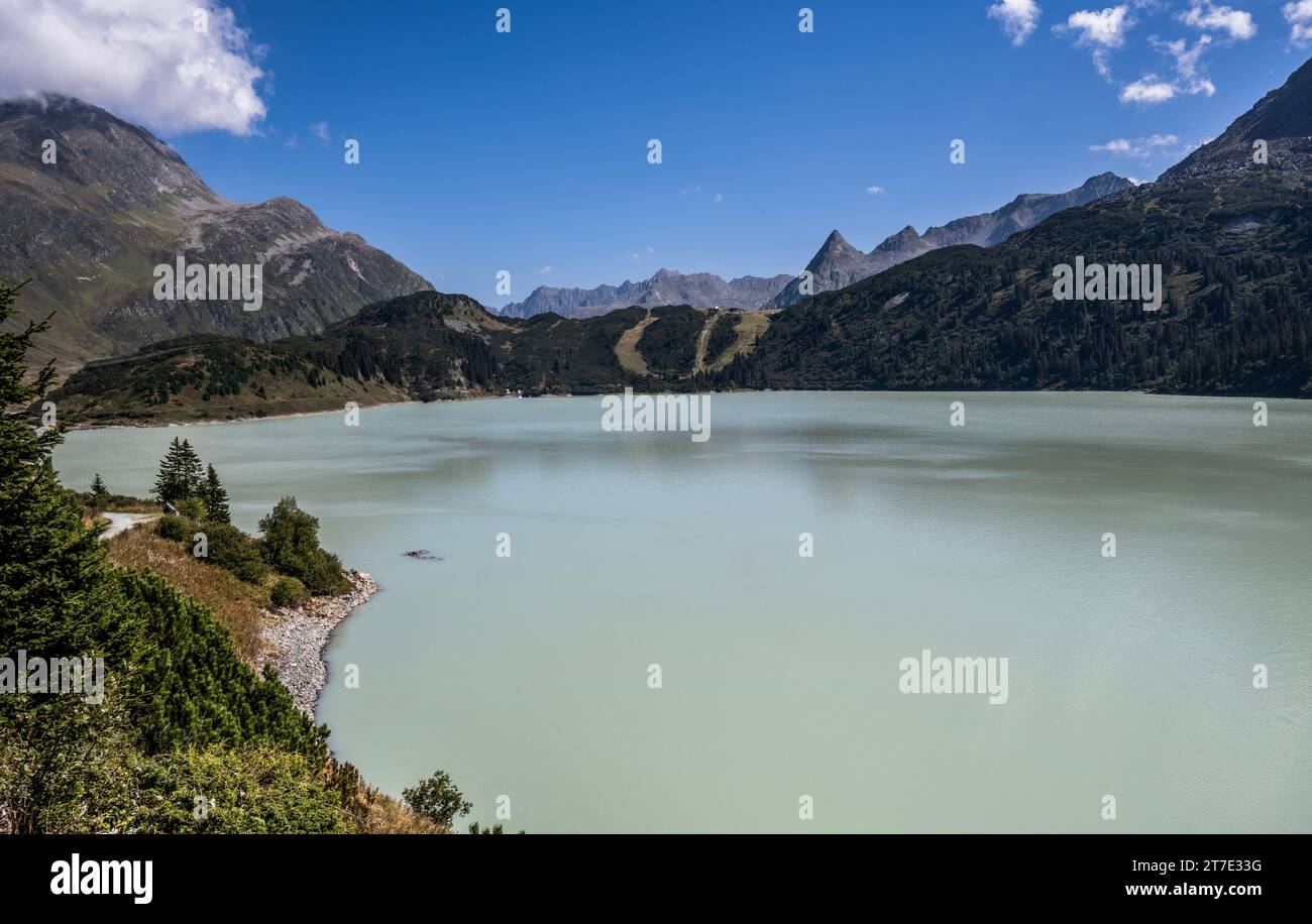 Lago artificiale di Kopps nella regione di Vorarlberg in Austria Foto Stock