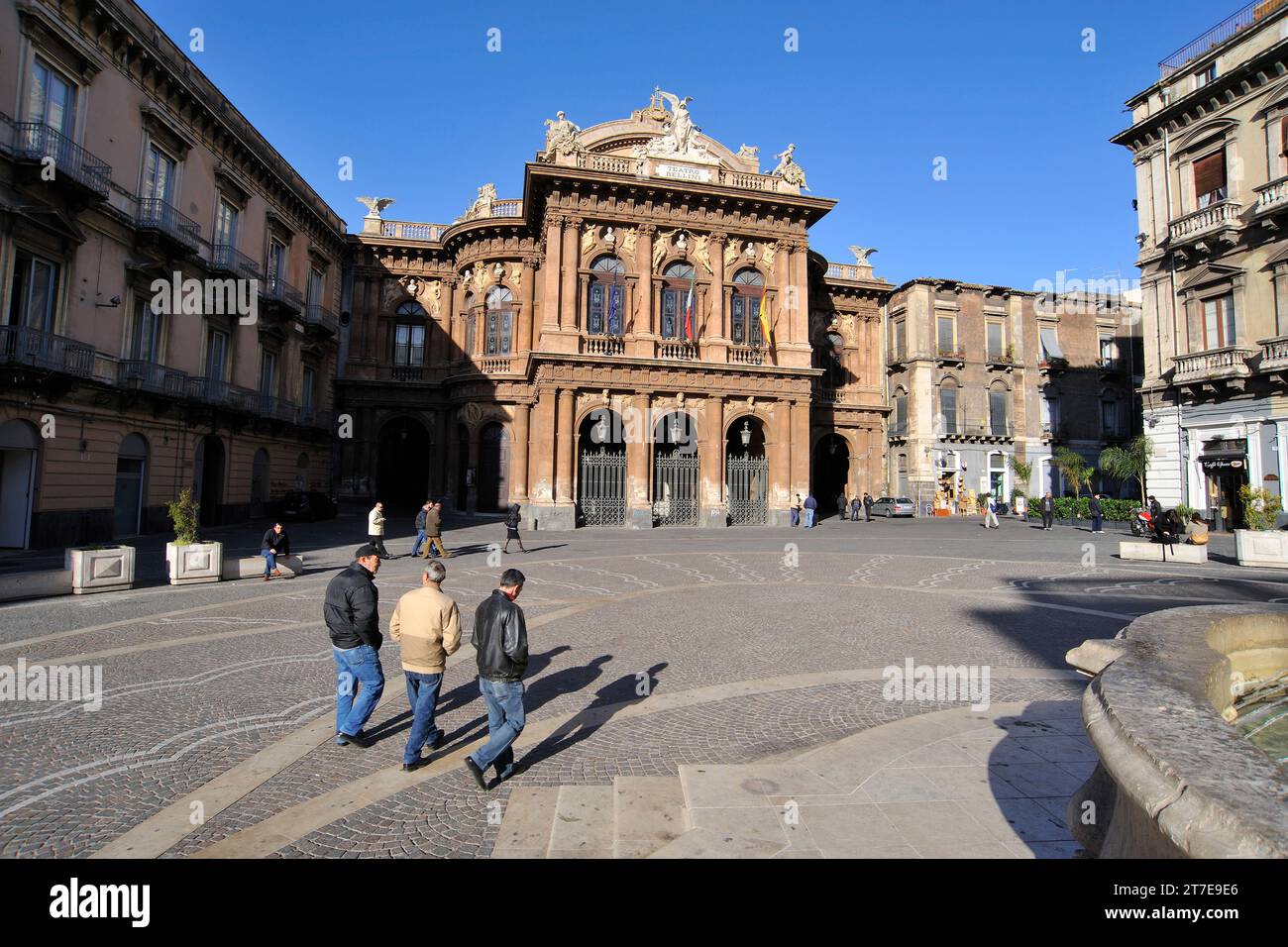 Catania. Piazza Bellini. Sicilia. Italia Foto Stock