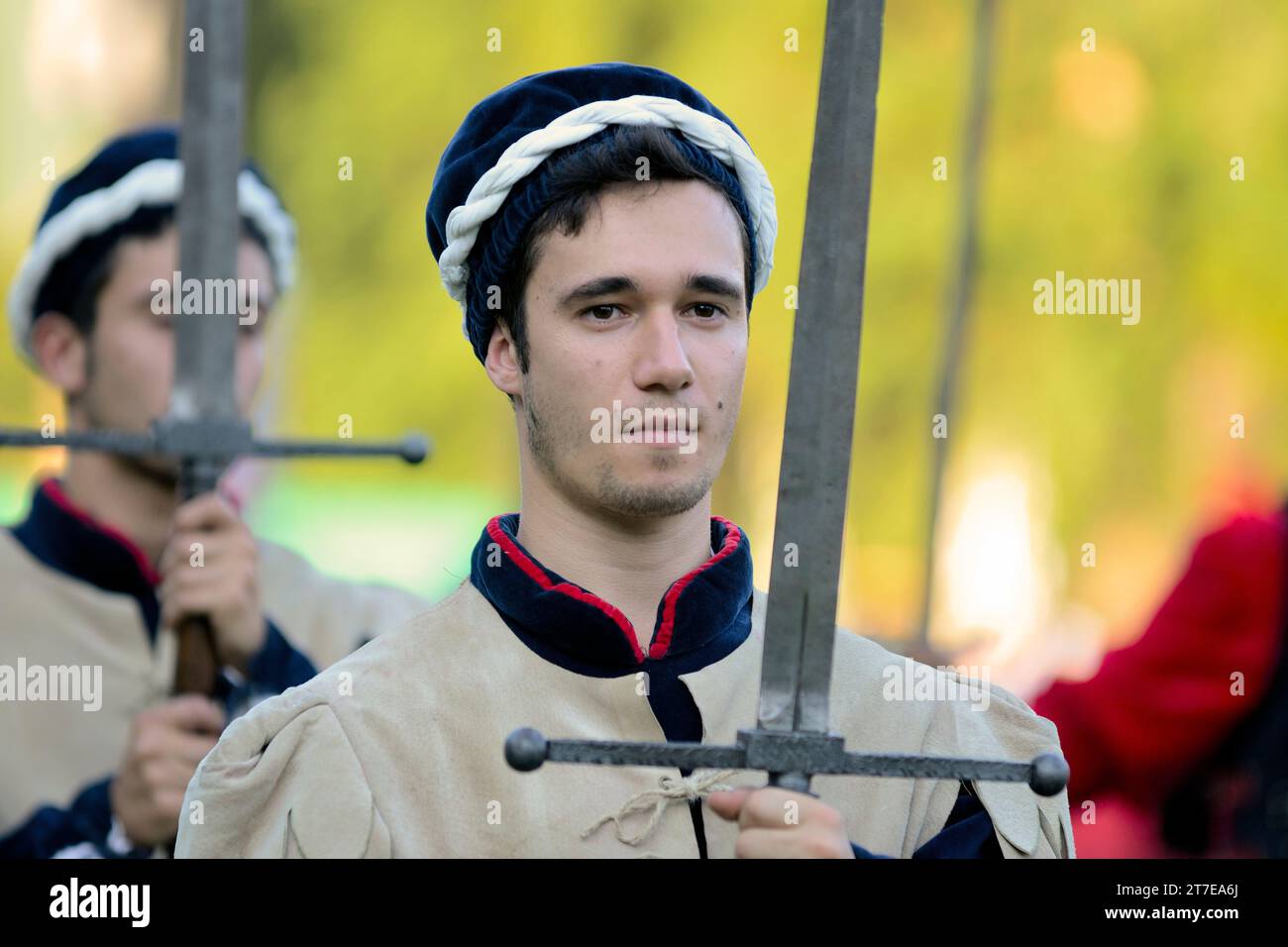 Palio delle terze parti. La Fortezza di Città della Pieve. Umbria. Italia Foto Stock