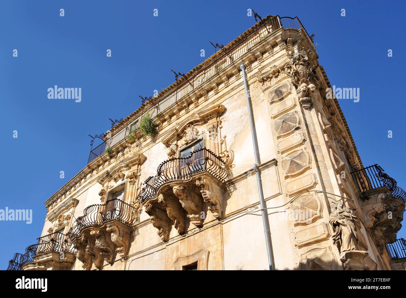 Scicli. Palazzo Benevento. Sicilia. Italia Foto Stock