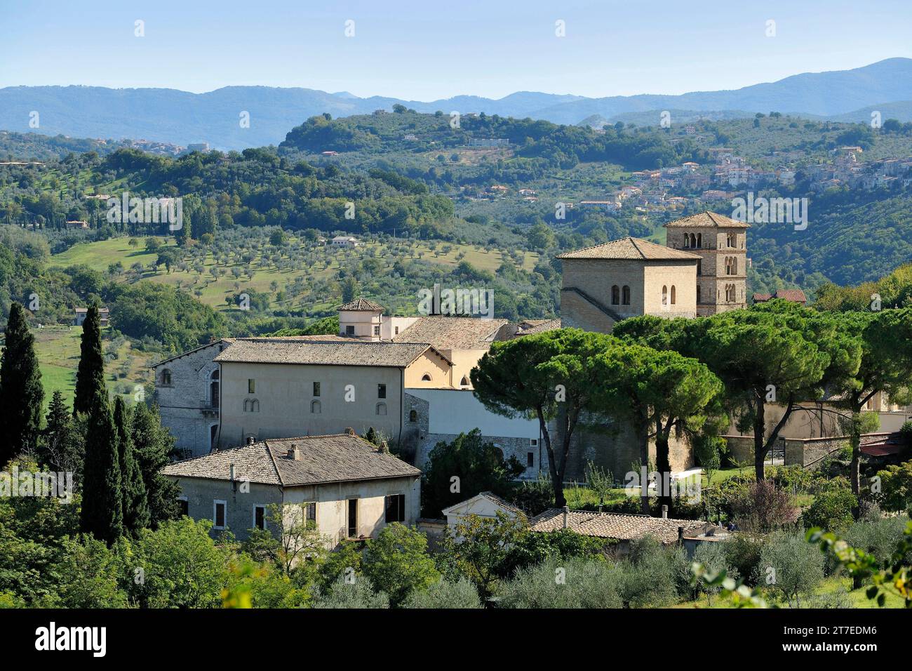 Farfa Abbey. Fara in Sabina. Lazio. Italia Foto Stock