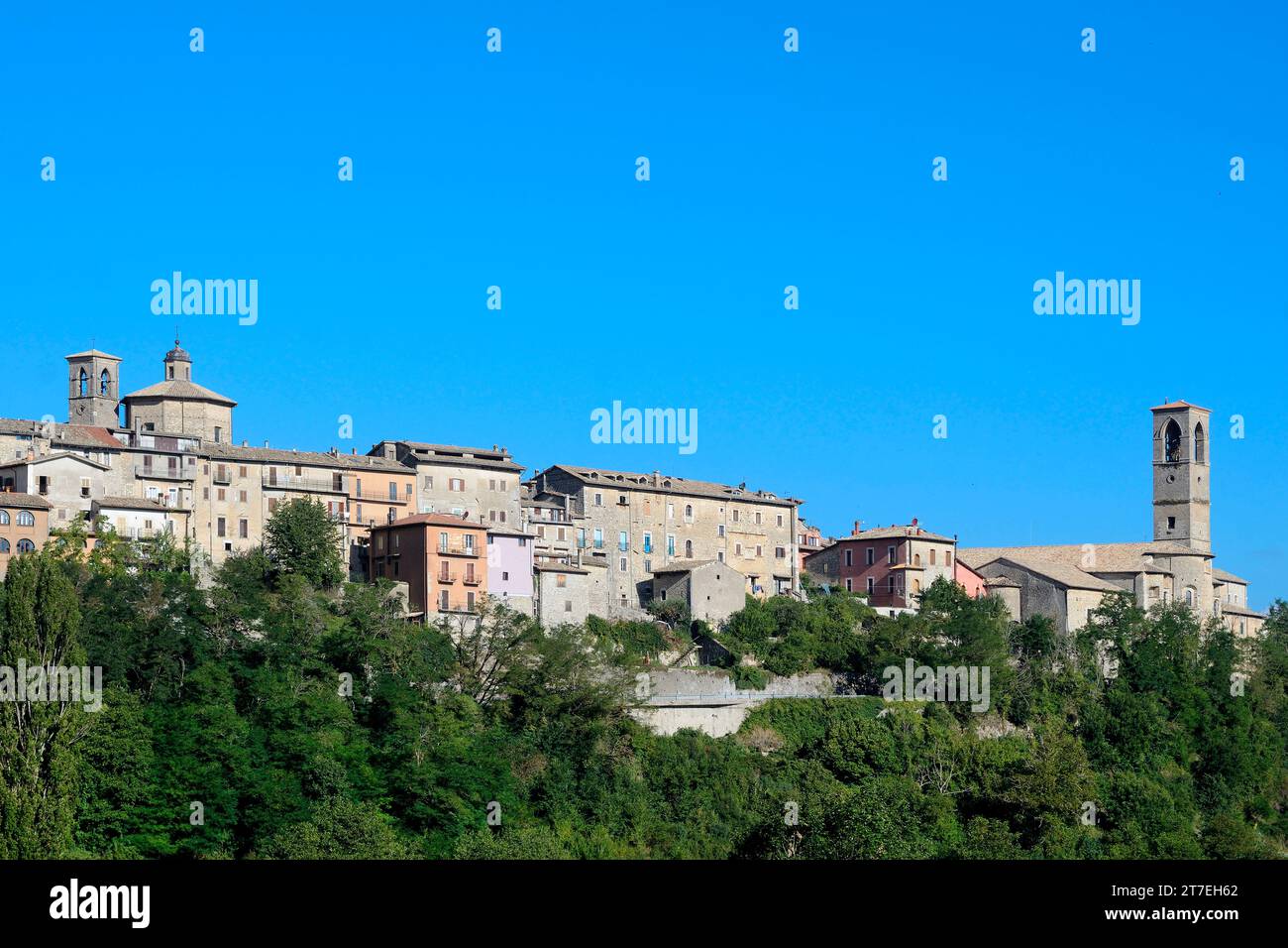 Vista sul villaggio. Leonessa. Lazio. Italia Foto Stock