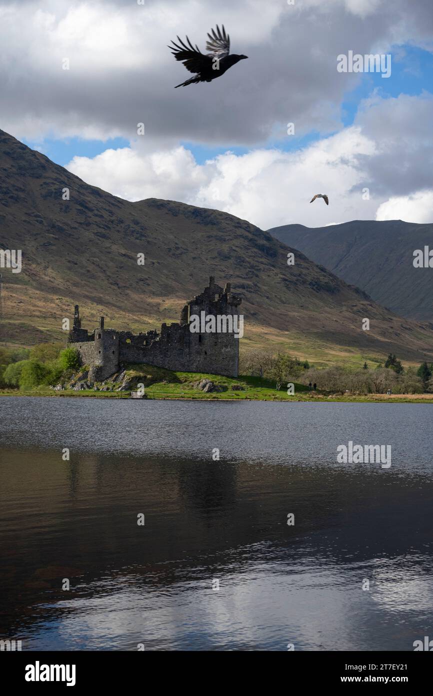 Kilchurn Castle e Loch Awe, in Argyll and Bute, Scozia Foto Stock