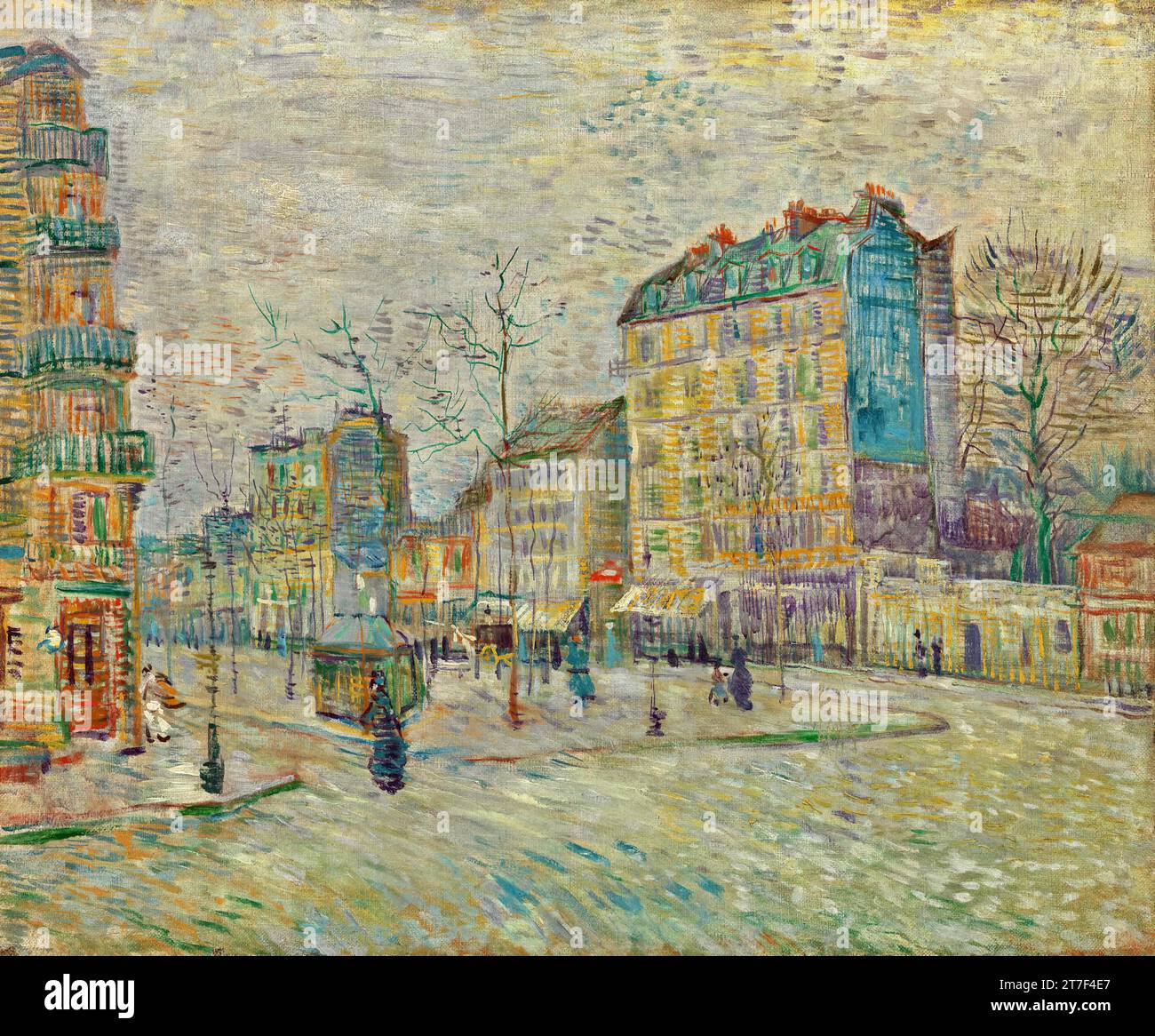 Boulevard De Clichy, 1887 (olio su tela) di Gogh, Vincent van (1853-90) / olandese Illustrazione Vettoriale
