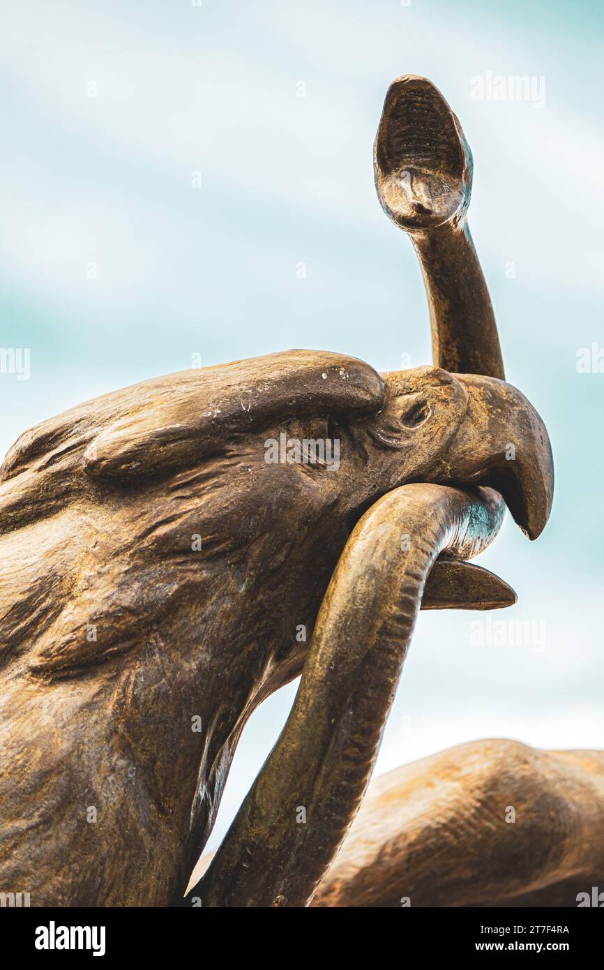 Simbolo nazionale Messico, aquila che morde serpente, Veracruz, 2022 Foto Stock