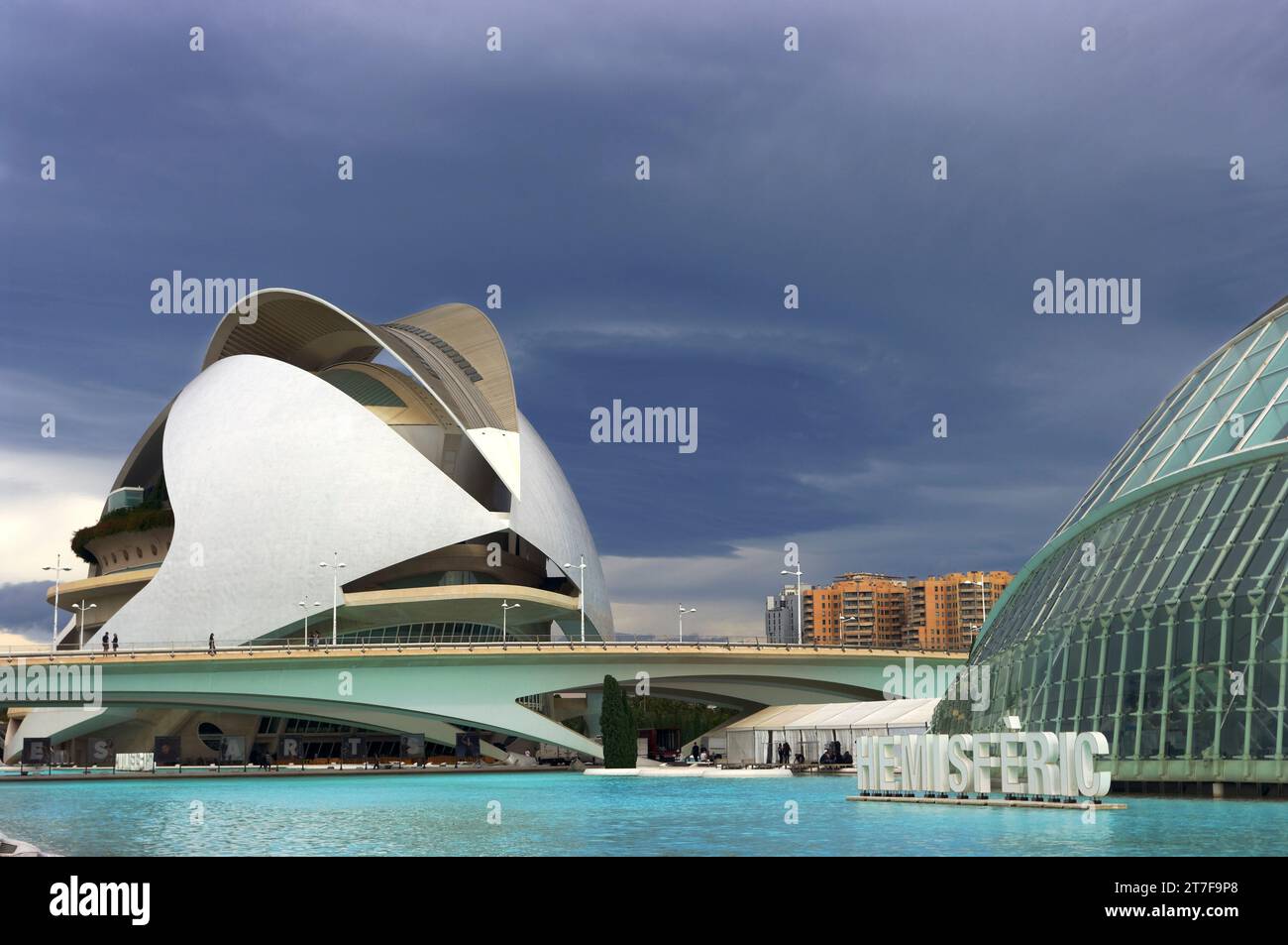 Edifici della città delle scienze a Valencia. Foto Stock