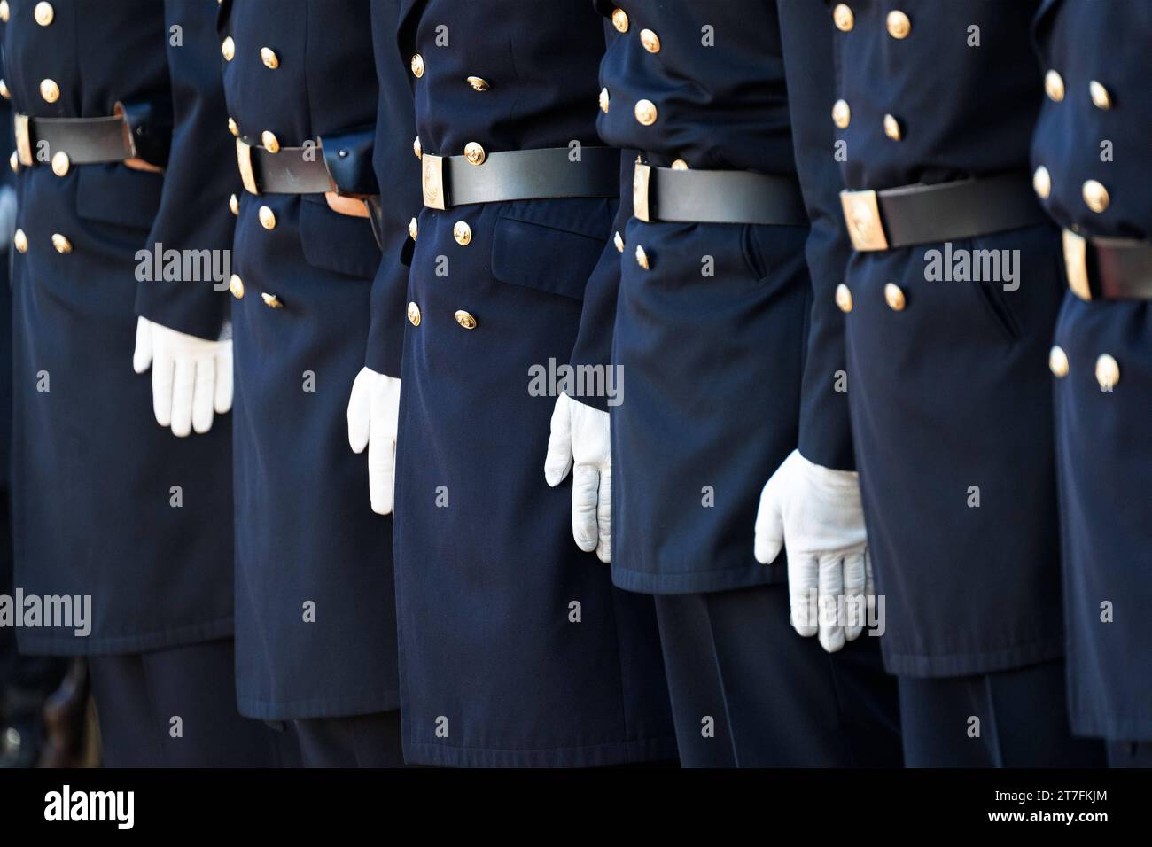 DAS Wachbataillon der Bundeswehr, in der Villa Hammerschmidt a Bonn, 15.11.2023. *** Il battaglione della Guardia delle forze armate tedesche, nella Villa Hammerschmidt a Bonn, 15 11 2023 credito: Imago/Alamy Live News Foto Stock