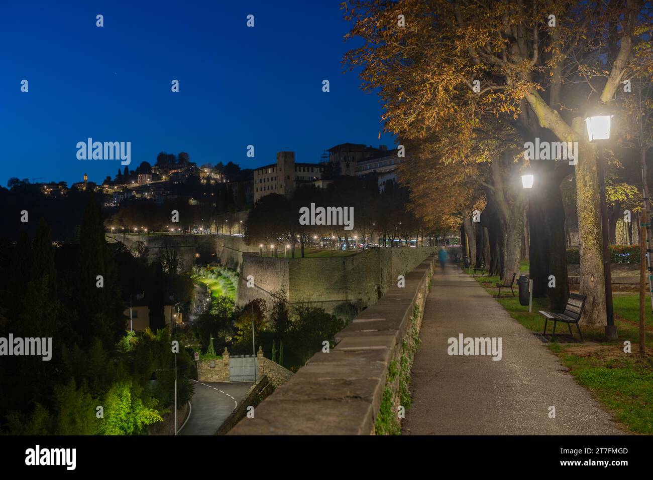 Mura veneziane di Bergamo, patrimonio dell'umanità dell'UNESCO Foto Stock